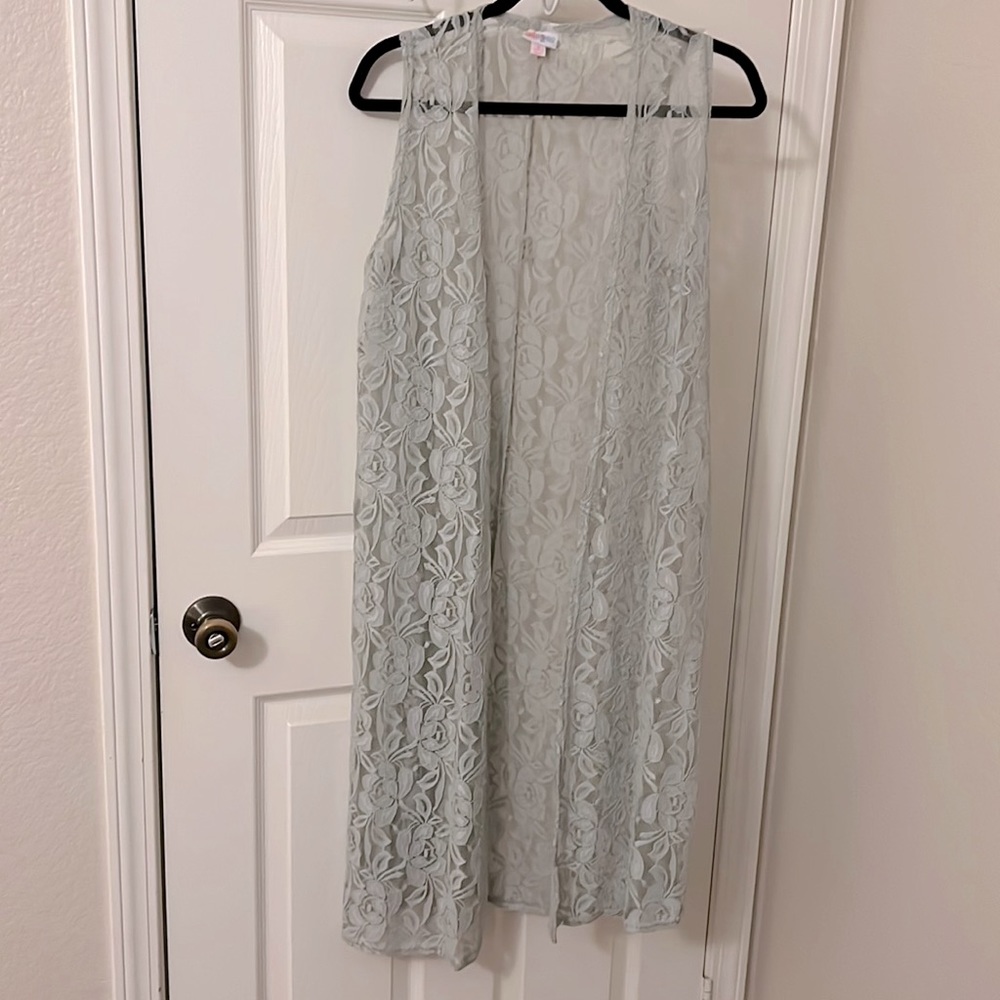 Light Blue Lace Vest